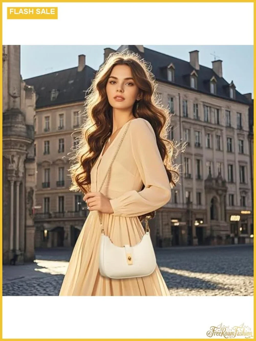 Crescent Hobo Shoulder Bag PU Leather Vegan Handbag
